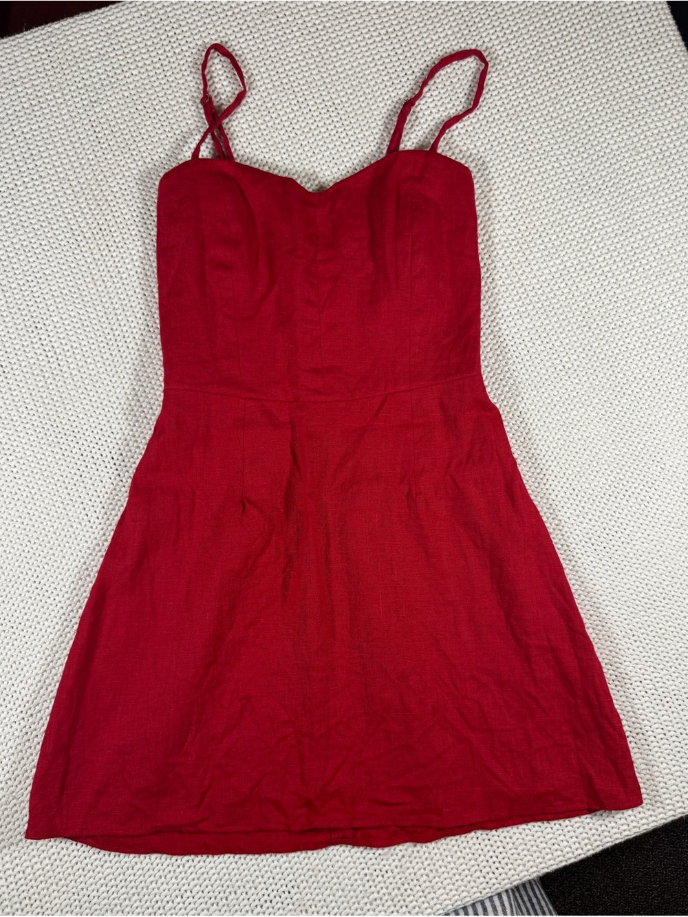 Reformation Red Linen Mini Dress – Size 2